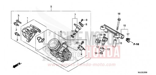 CORPS DE PAPILLON NC750XDE de 2014